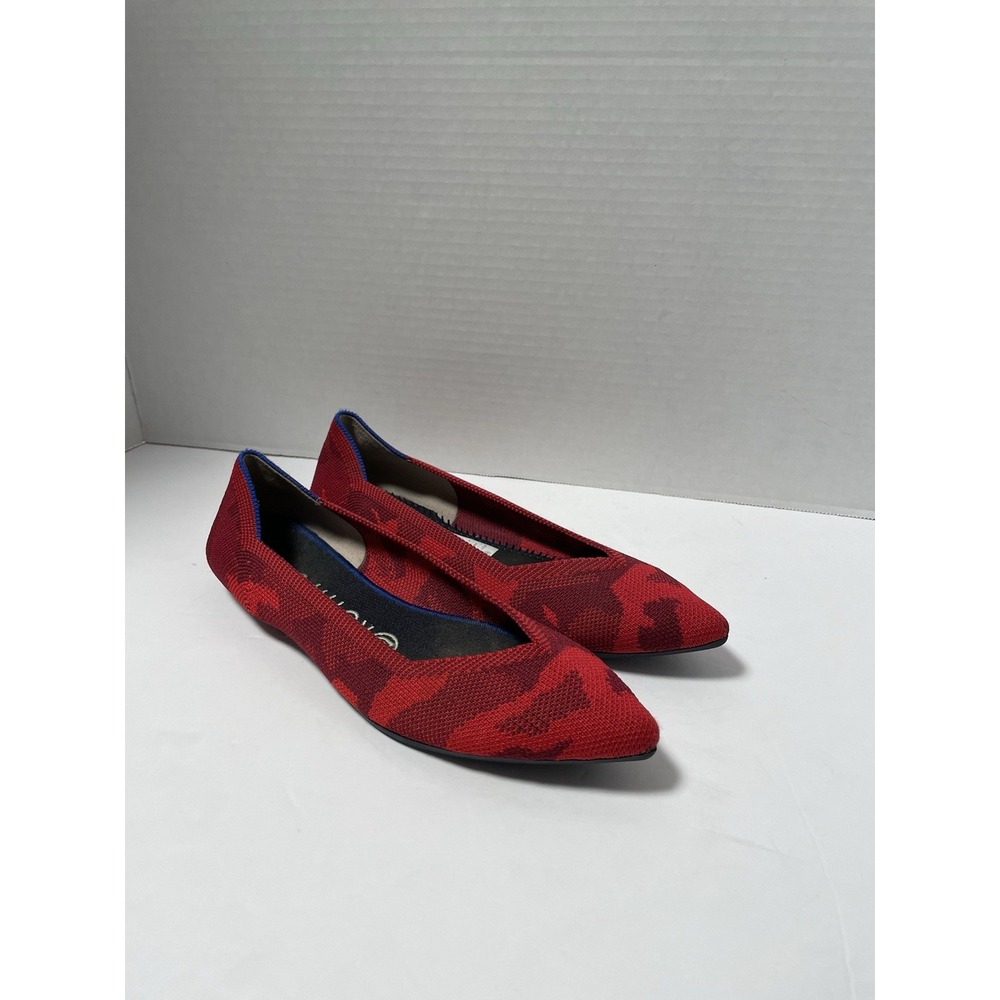 Rothy's The Point Flats Slip On Women's Size 7 Red camouflage Pattern - Picture 1 of 15